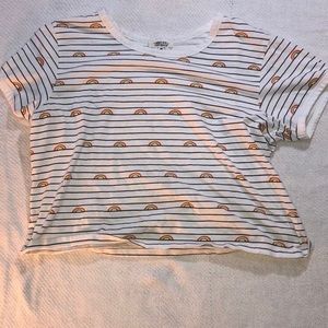 Rainbow cropped shirt